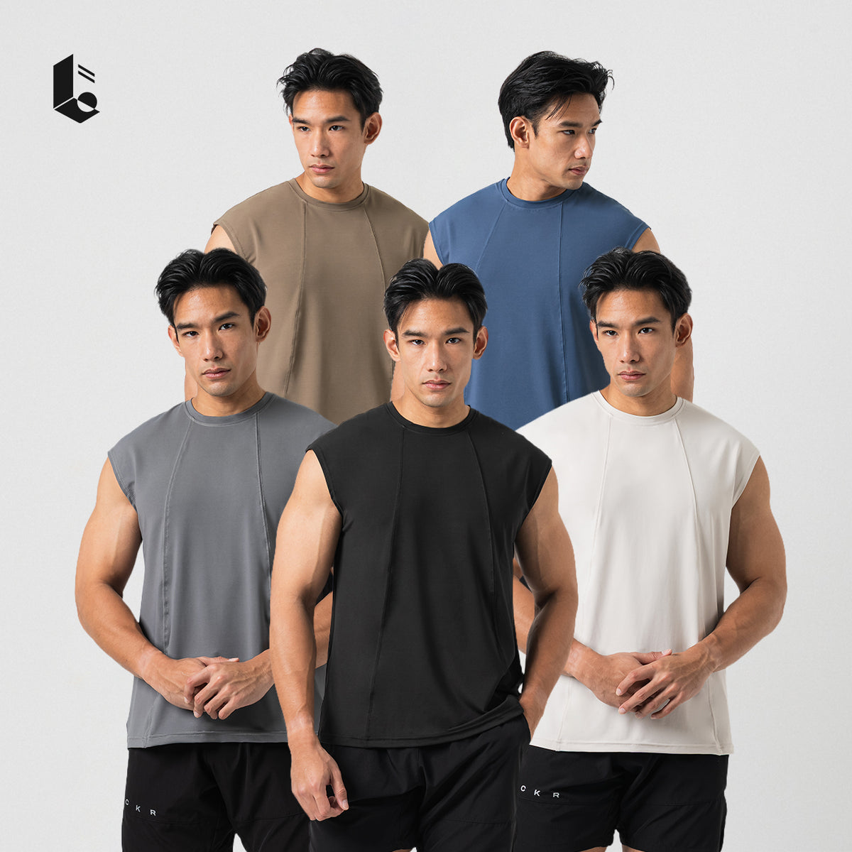Linear Performance Sleeveless - Jet Black/Mocha Mist/Ivory Glow/Slate Blue/Cloud Grey