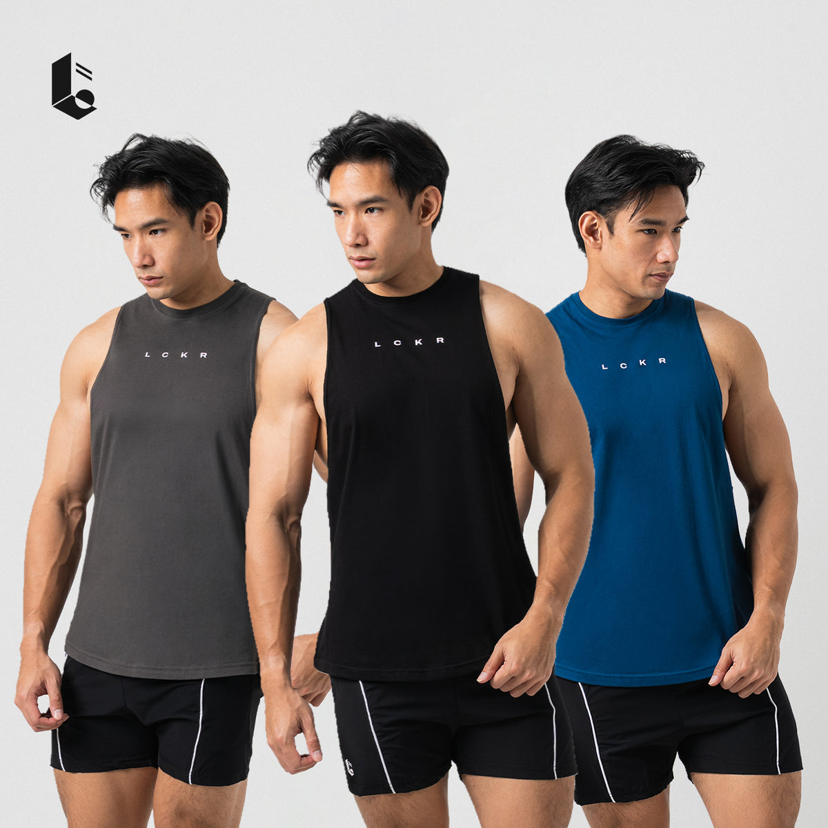 DeepMuscle Sleeveless Tank - Black/White/Dark Grey/Maroon/Army