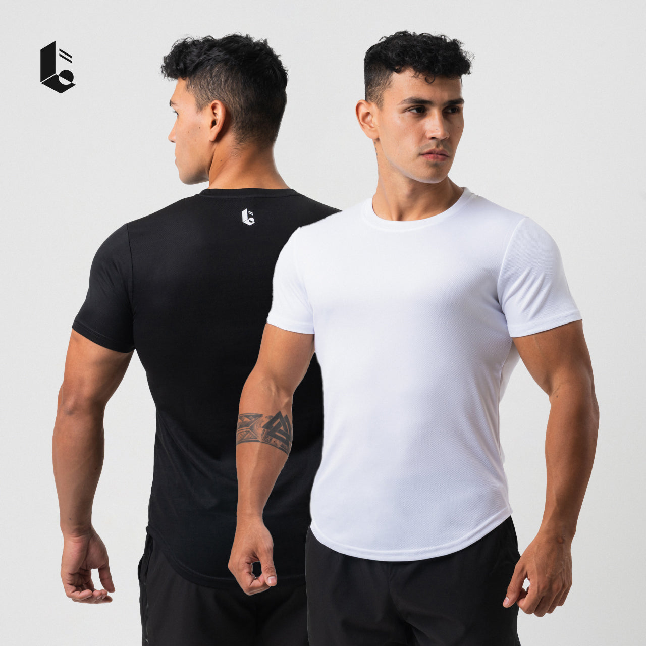 Breathable Muscle Fit Tee - Dark Green/Black/White/Grey