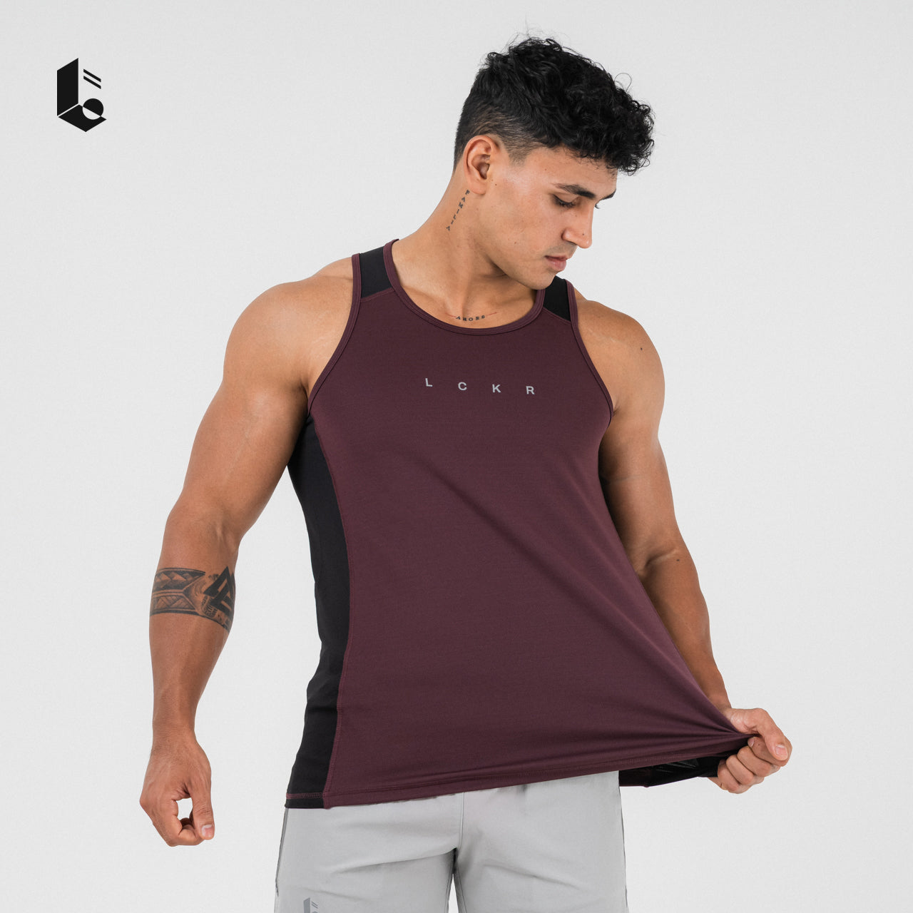 DualCore Mesh Tank Top - Burgundy/Army/Amber Brown/Olive/Cream/Maroon/Green Neon