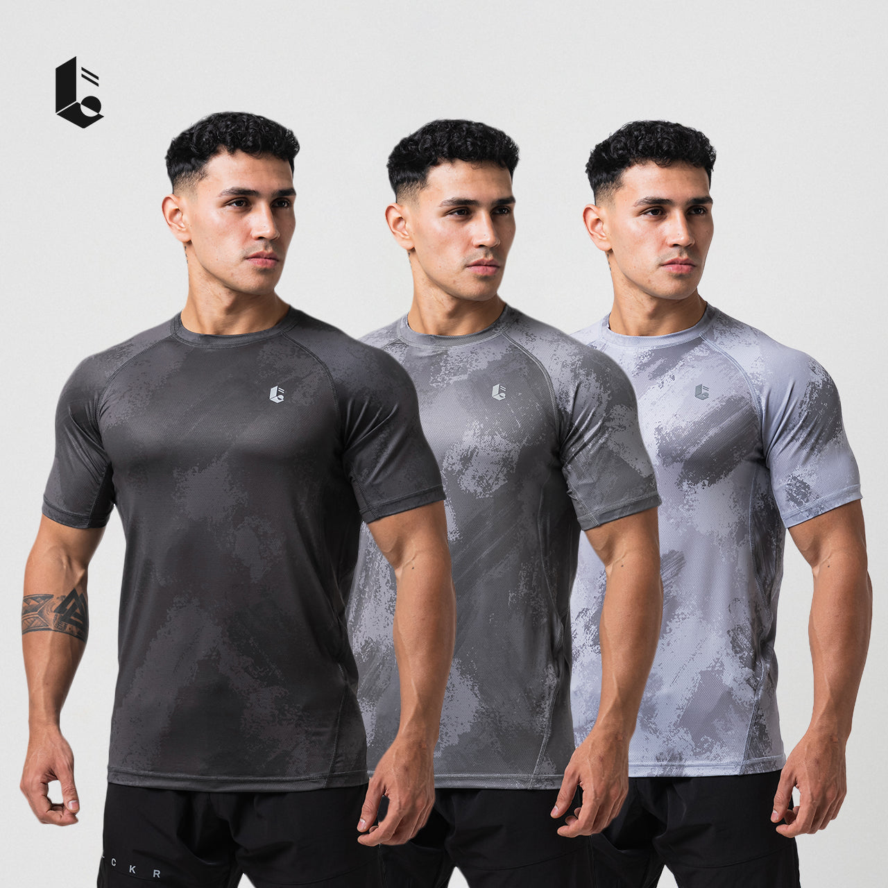 Stealth Performance Tee - Jet Black/Charcoal Grey/Light Grey