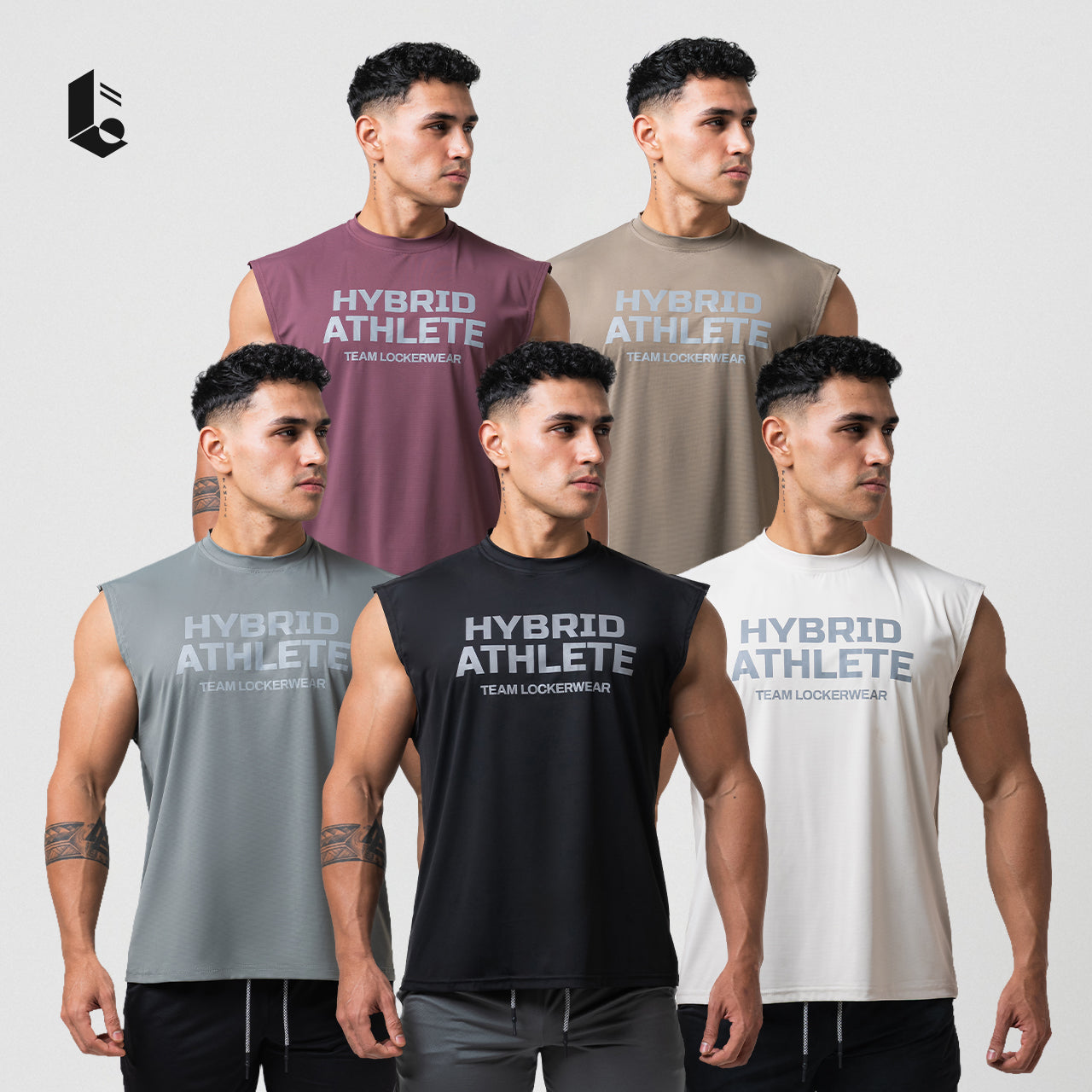 Hybrid Performance Sleeveless - Jet Black/Slate Grey/Burgundy/Taupe Brown/Ivory White