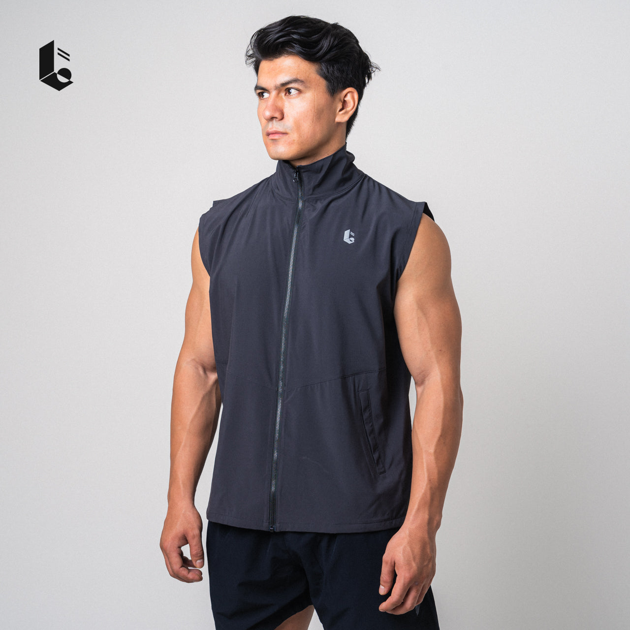 MicroTech Sleeveless Vest - Black/Dark Grey