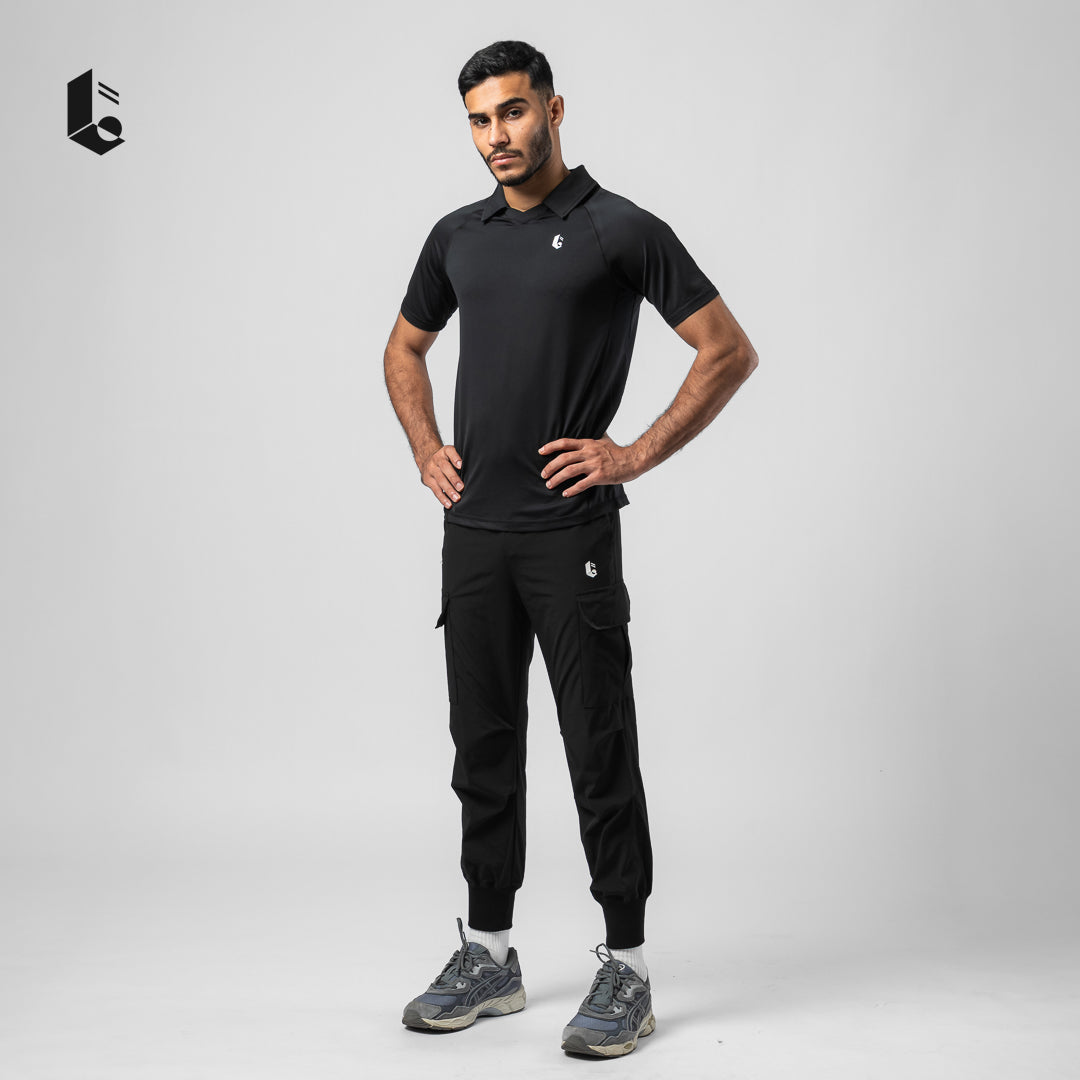 Essential Performance Polo Shirt - Black/Dark Grey/Steel Blue/Army