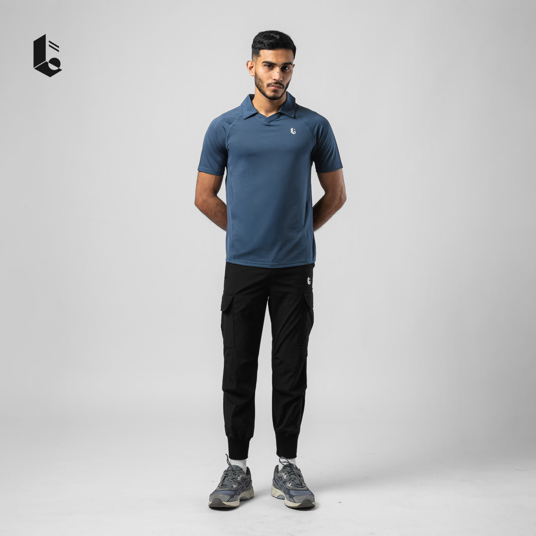 Essential Performance Polo Shirt - Black/Dark Grey/Steel Blue/Army