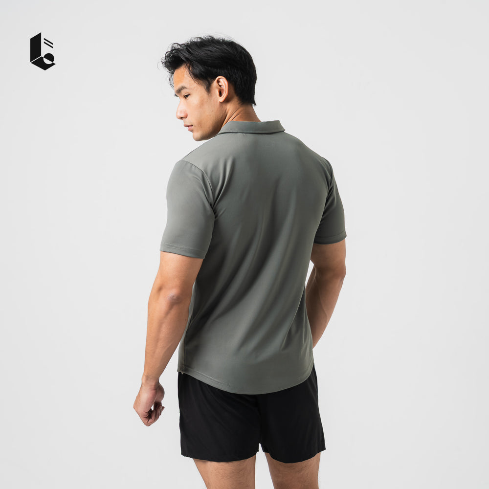 Zip-Line Performance Polo - Jet Black/Ash Grey/Mocha Sand/Midnight Blue/Slate Teal