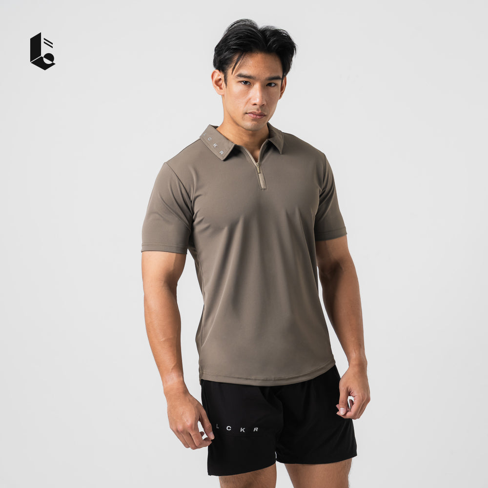 Zip-Line Performance Polo - Jet Black/Ash Grey/Mocha Sand/Midnight Blue/Slate Teal