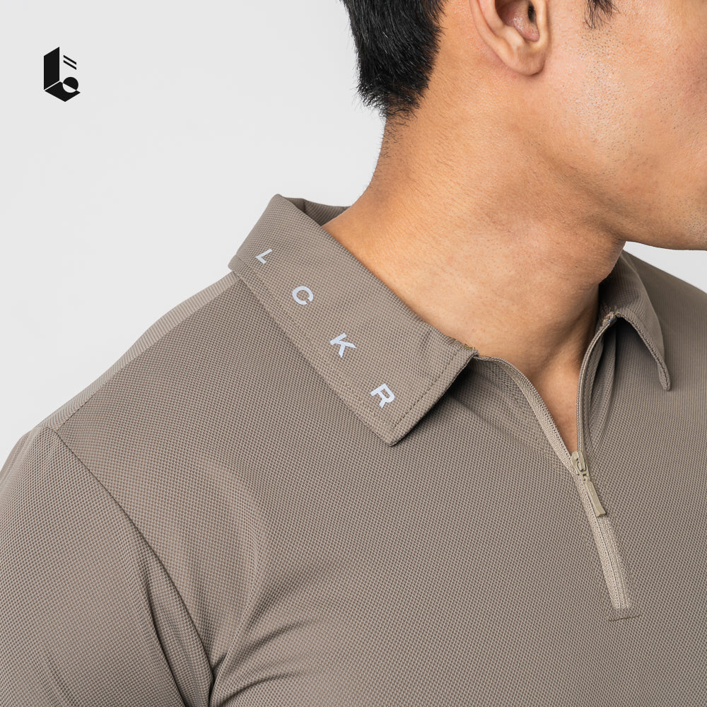 Zip-Line Performance Polo - Jet Black/Ash Grey/Mocha Sand/Midnight Blue/Slate Teal