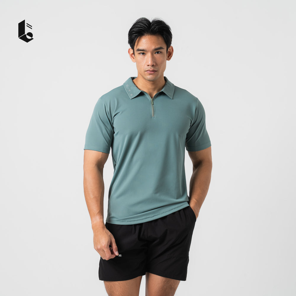 Zip-Line Performance Polo - Jet Black/Ash Grey/Mocha Sand/Midnight Blue/Slate Teal