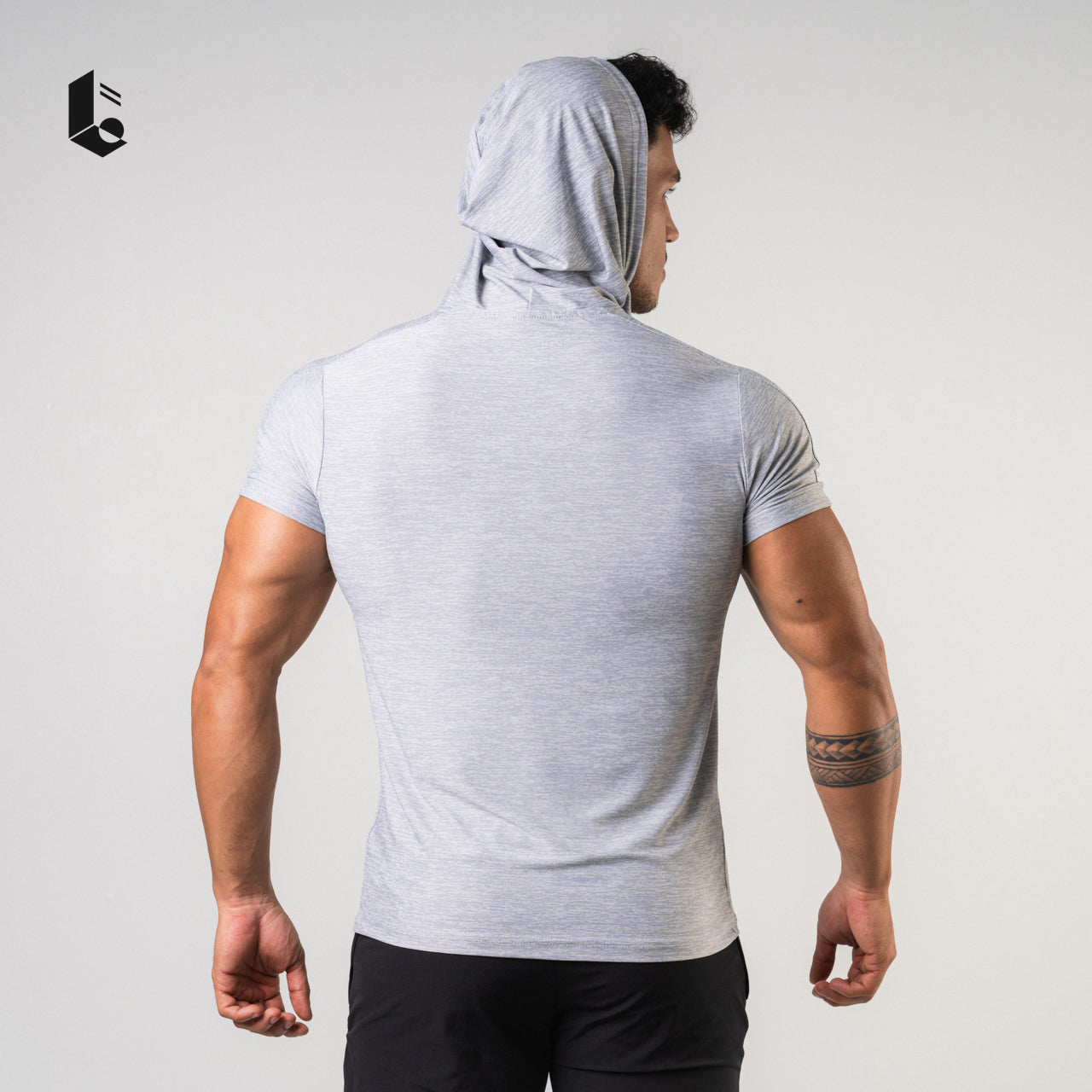 Lightcool Short Sleeve Hoodie - Green/Grey/Blue Navy