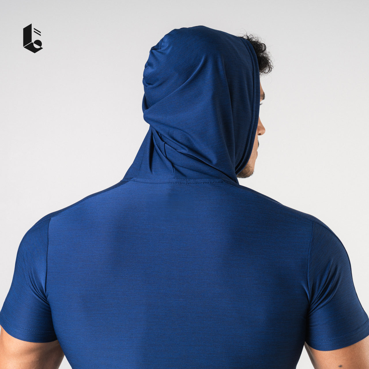 Lightcool Short Sleeve Hoodie - Green/Grey/Blue Navy