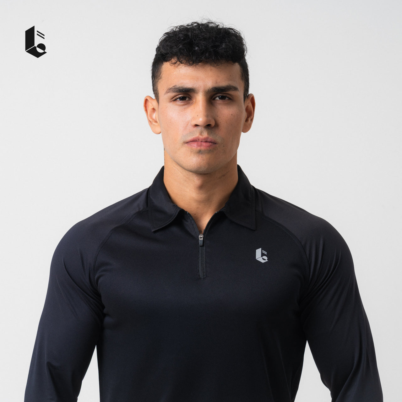 AeroLite Performance Polo Zipper Long Sleeve - Black/White/Light Grey/Dark Grey/Navy