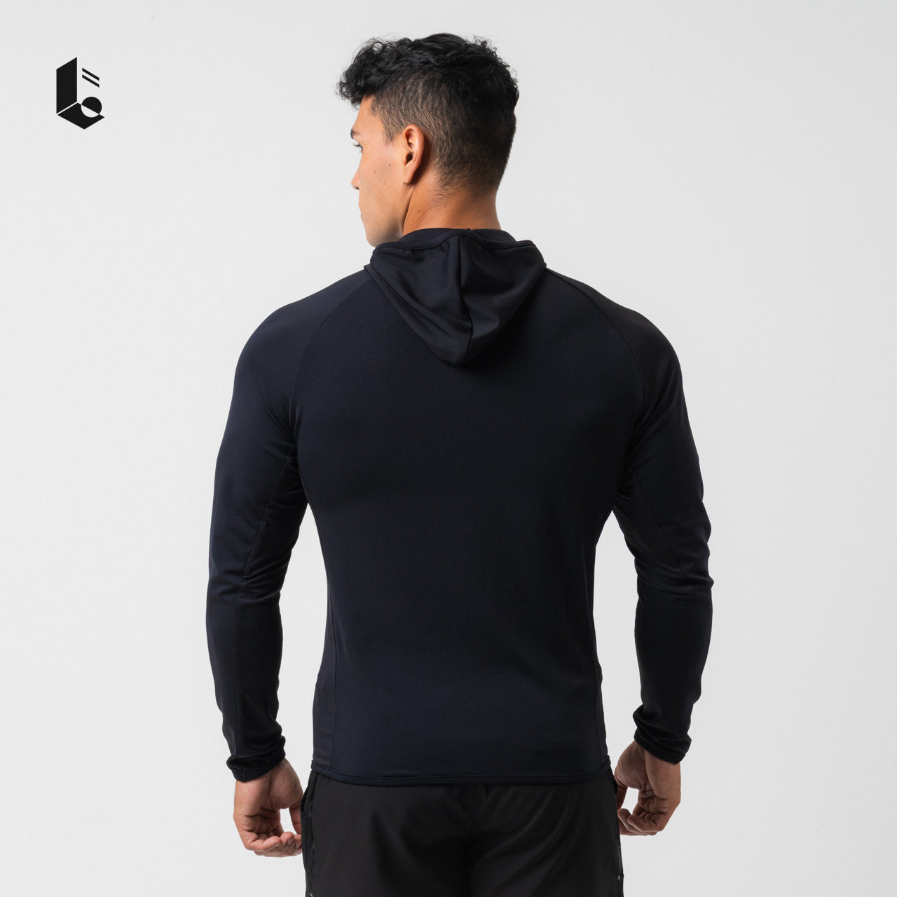 CoreStretch Performance Hoodie - Black/White/Light Grey