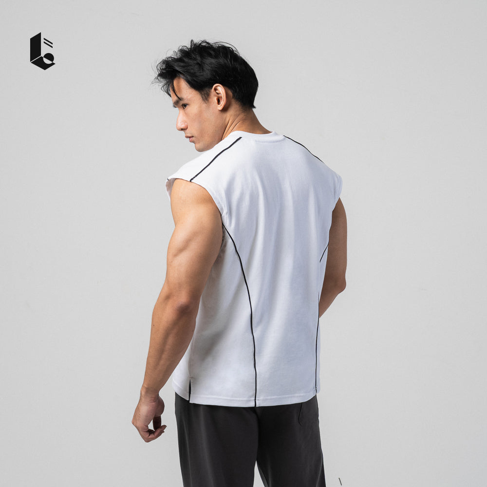 StreetLine Sleeveless Tank - Jet Black/Pure White/Dark Grey