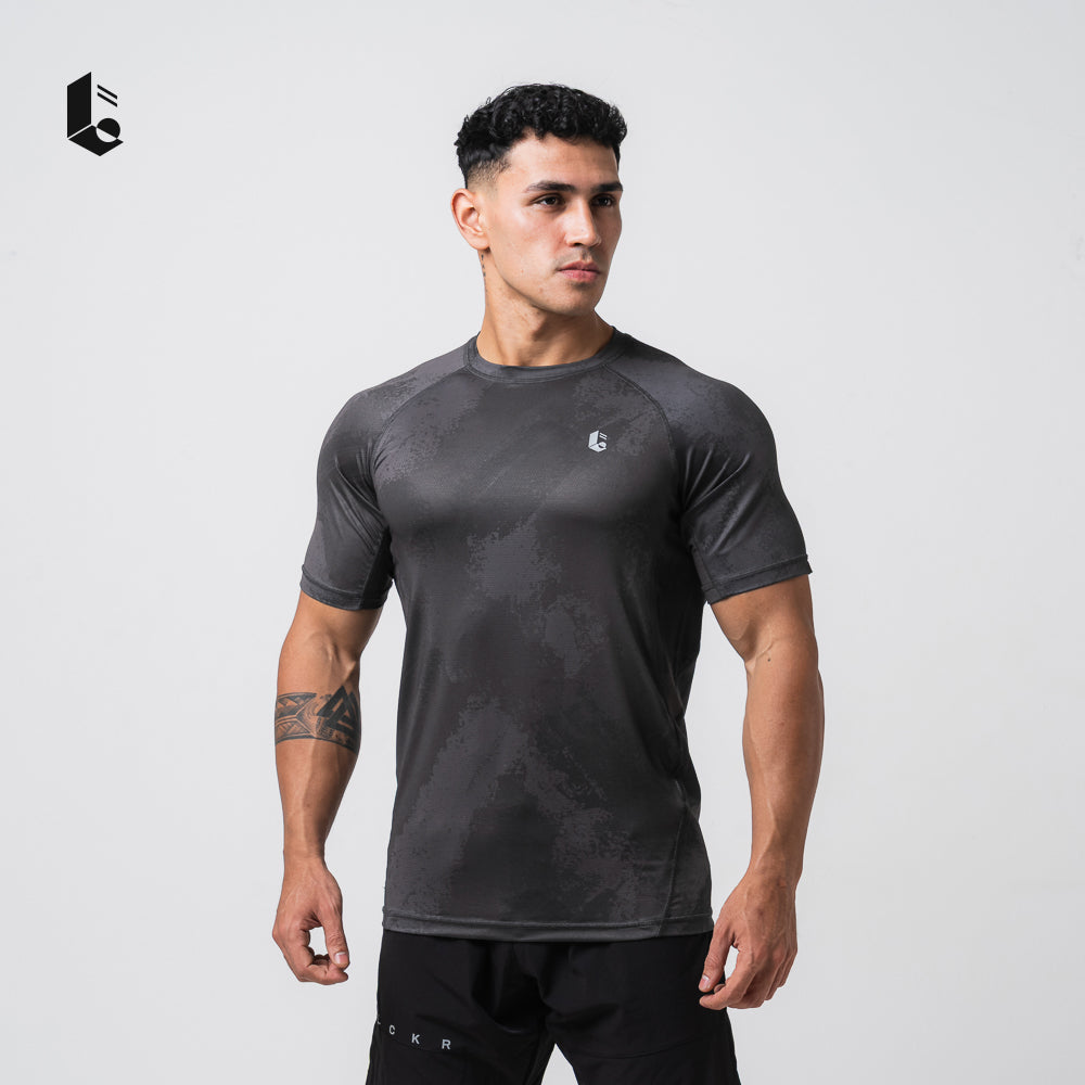 Stealth Performance Tee - Jet Black/Charcoal Grey/Light Grey