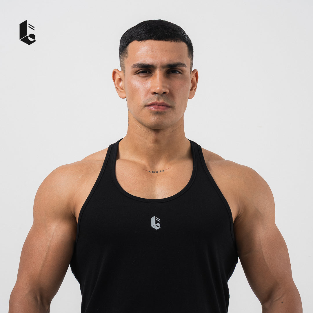 IronCut Stringer Tank - Black/White/Dark Grey/Light Grey