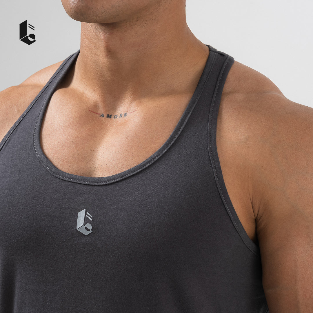 IronCut Stringer Tank - Black/White/Dark Grey/Light Grey