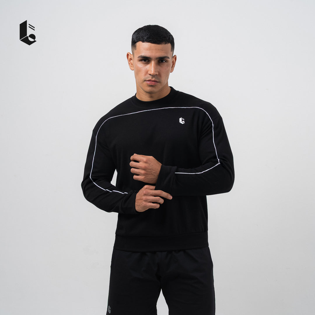 StreetLine Long Sleeve Crewneck - Black/White/Dark Blue/Brown