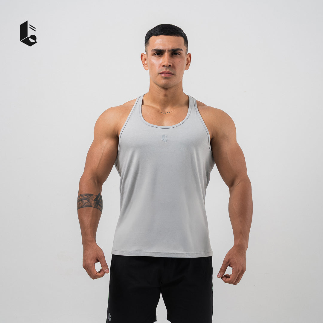 IronCut Stringer Tank - Black/White/Dark Grey/Light Grey