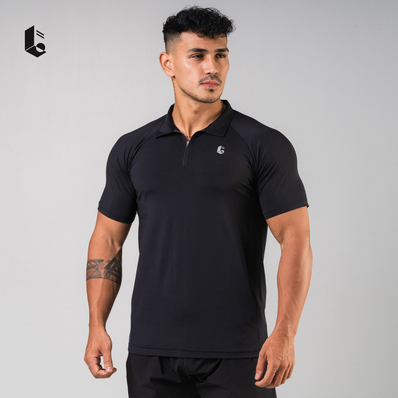 UltraStretch Polo Zipper Short Sleeve - Black/White/Light Grey/Dark Grey/Navy