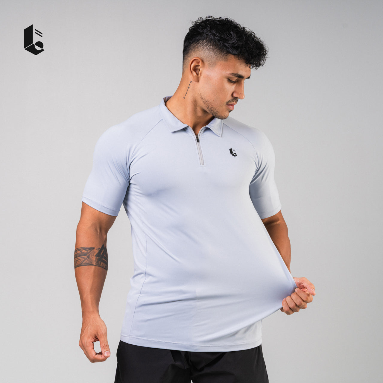 UltraStretch Polo Zipper Short Sleeve - Black/White/Light Grey/Dark Grey/Navy