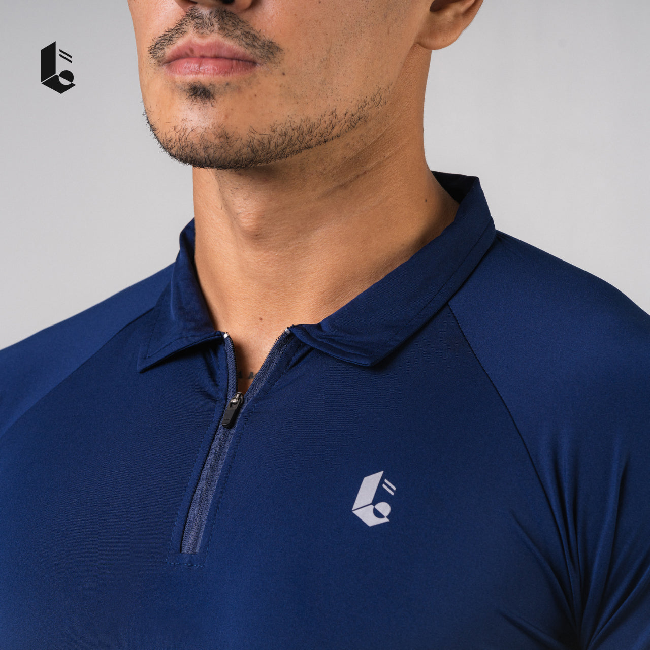 UltraStretch Polo Zipper Short Sleeve - Black/White/Light Grey/Dark Grey/Navy