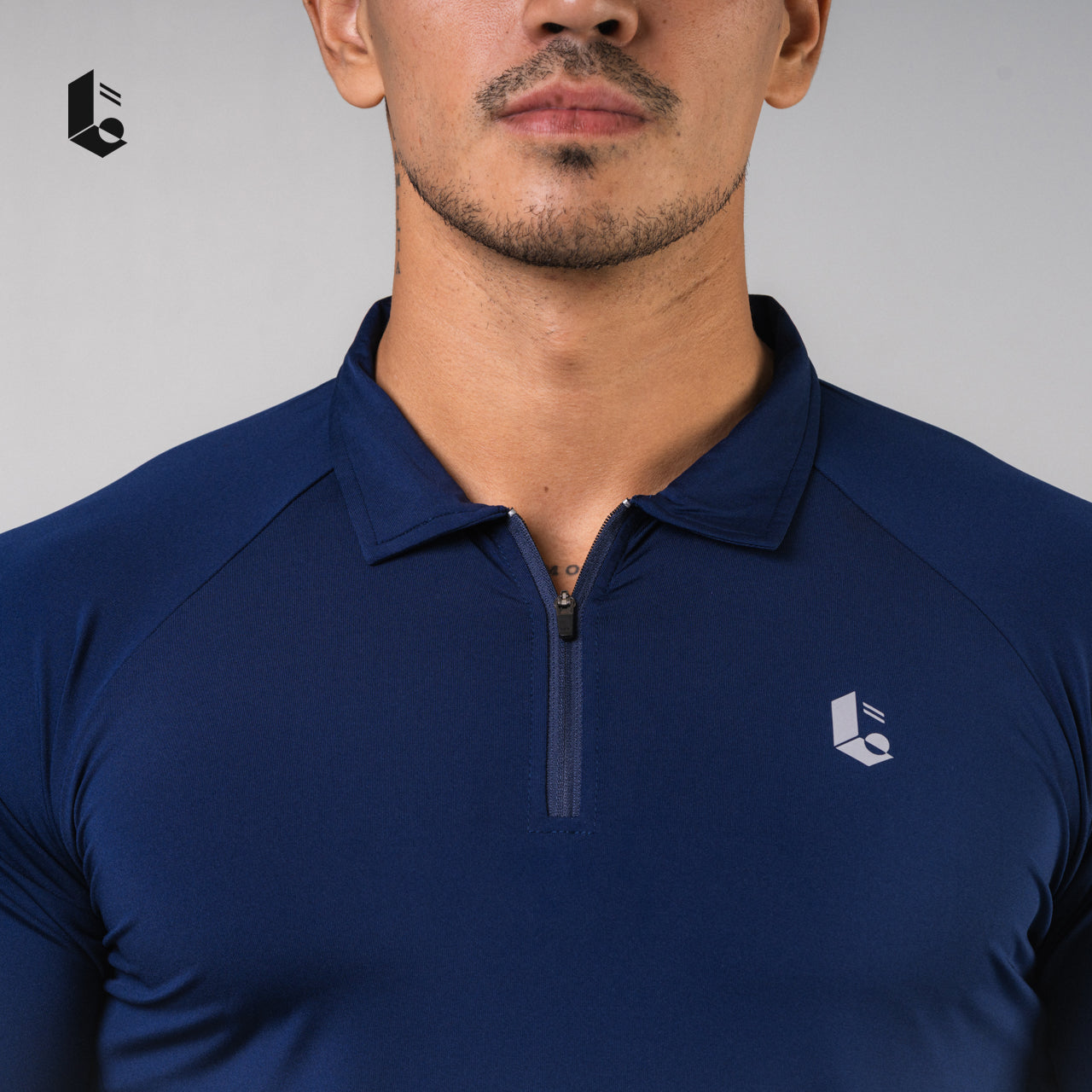 UltraStretch Polo Zipper Short Sleeve - Black/White/Light Grey/Dark Grey/Navy