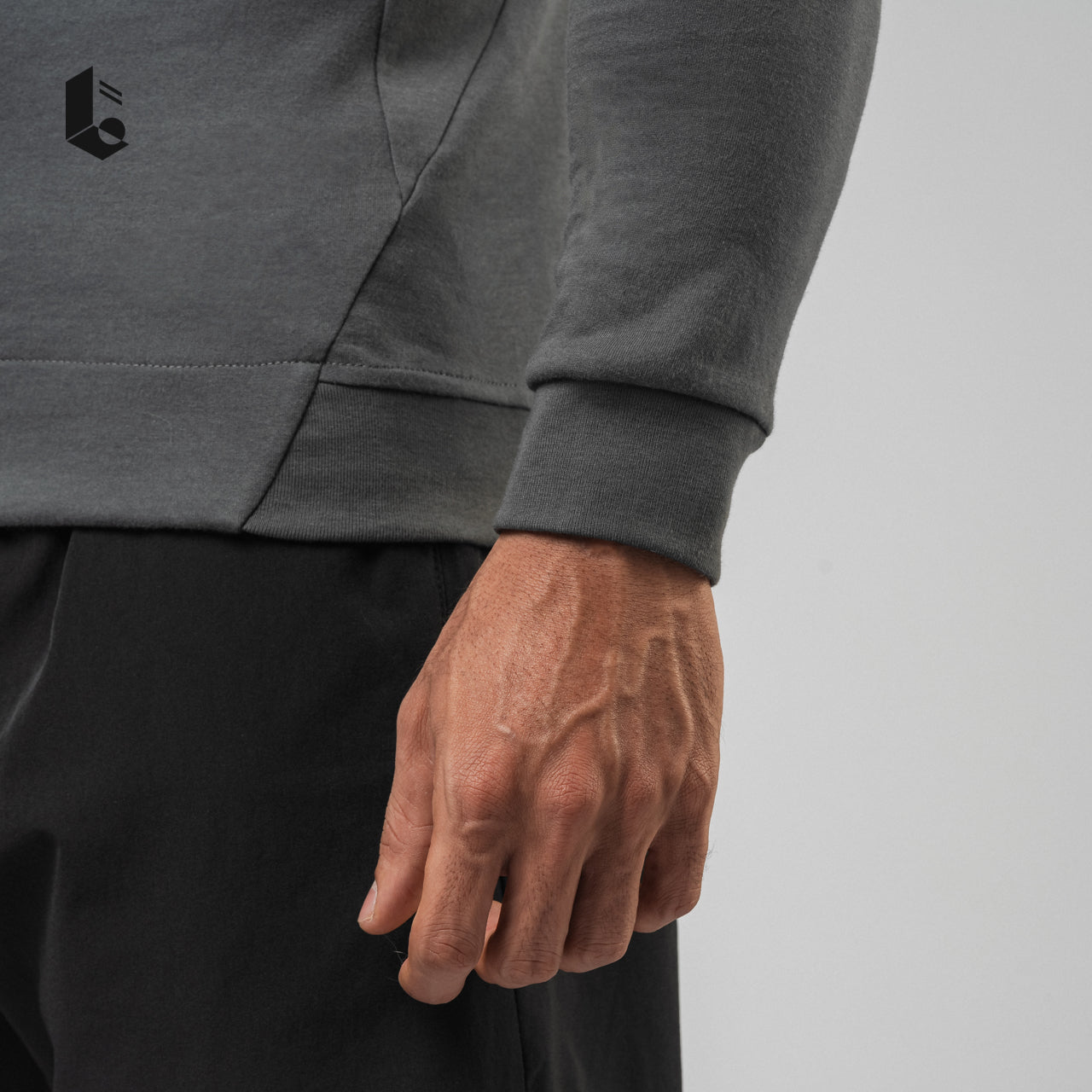 CoreCool Hoodie Long Sleeve - Black/Dark Grey/Navy