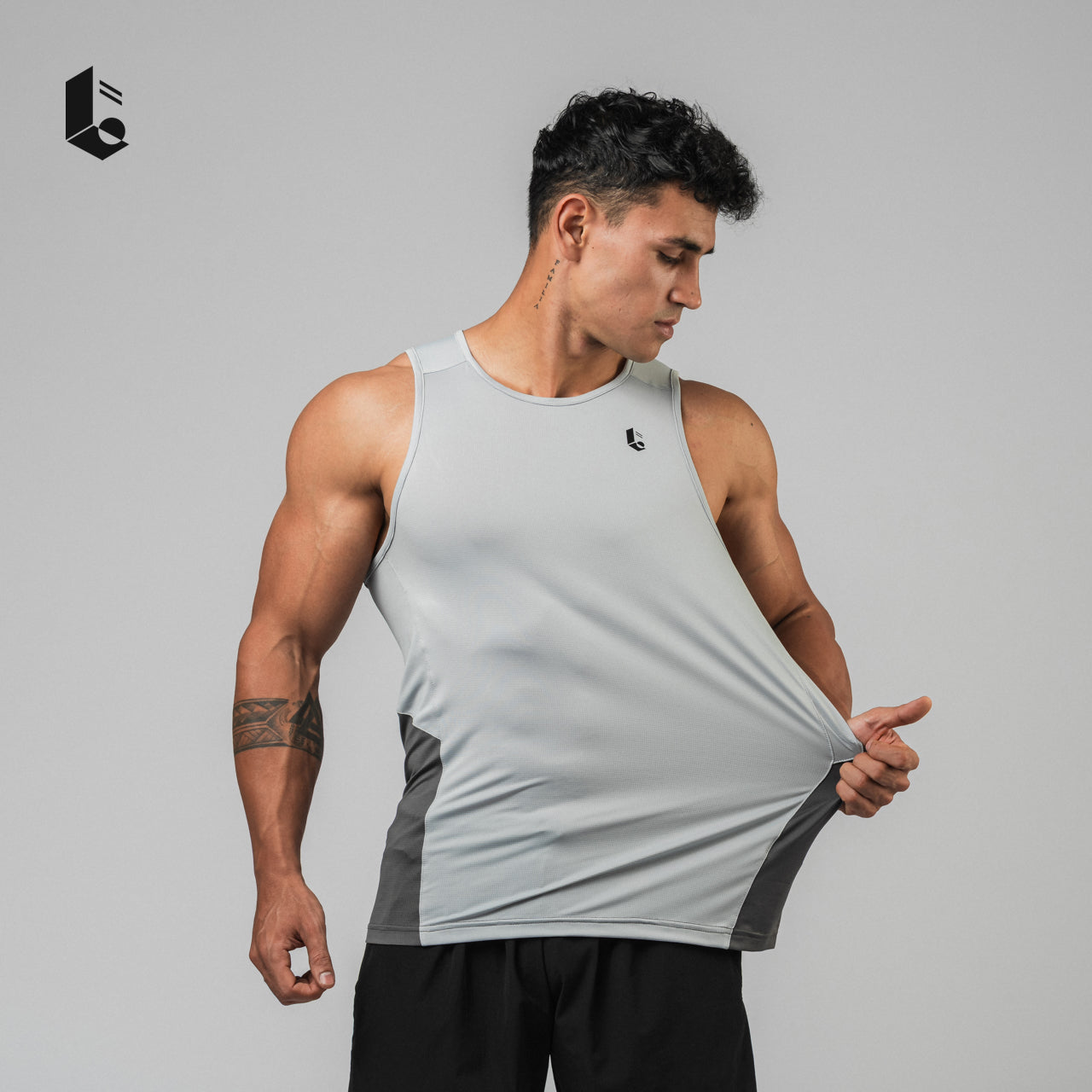 RunLite Performance Tank - Black/Dark Grey/Light Grey/White