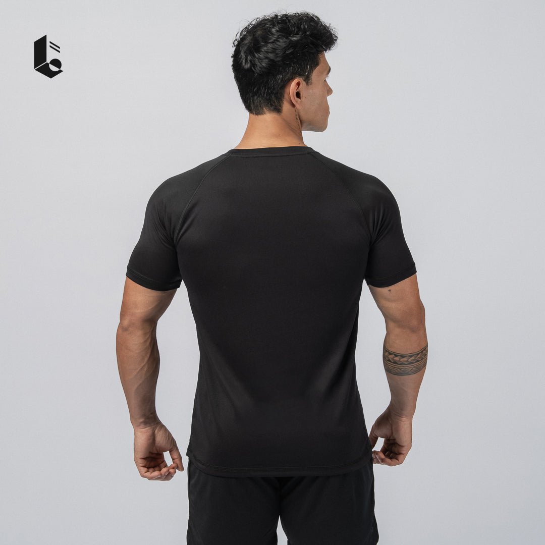 Locked In Performance Tee - Black/Dark Grey/Light Grey/Burgundy