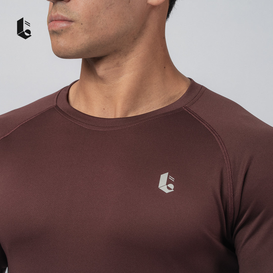 Locked In Performance Tee - Black/Dark Grey/Light Grey/Burgundy