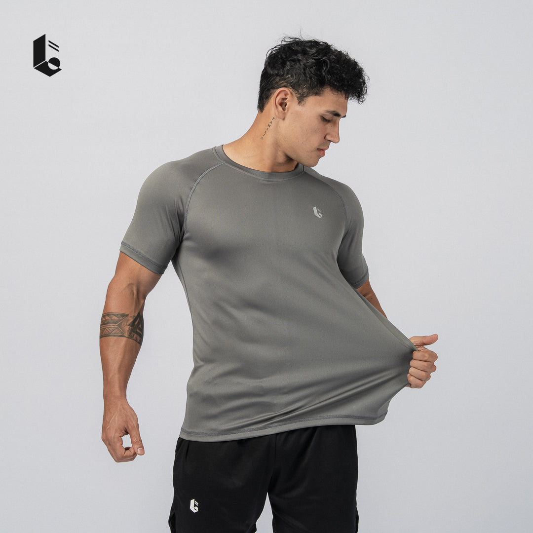Locked In Performance Tee - Black/Dark Grey/Light Grey/Burgundy