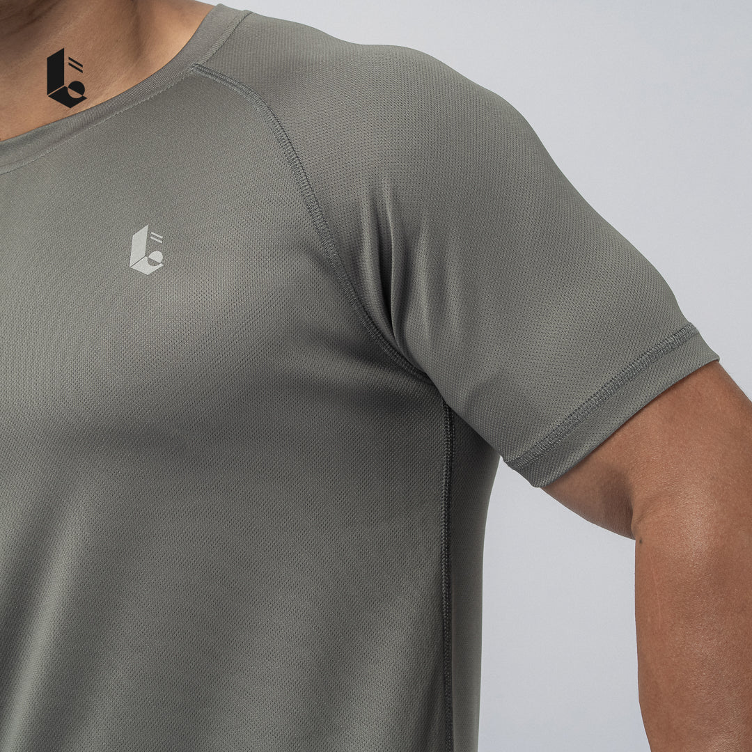 Locked In Performance Tee - Black/Dark Grey/Light Grey/Burgundy