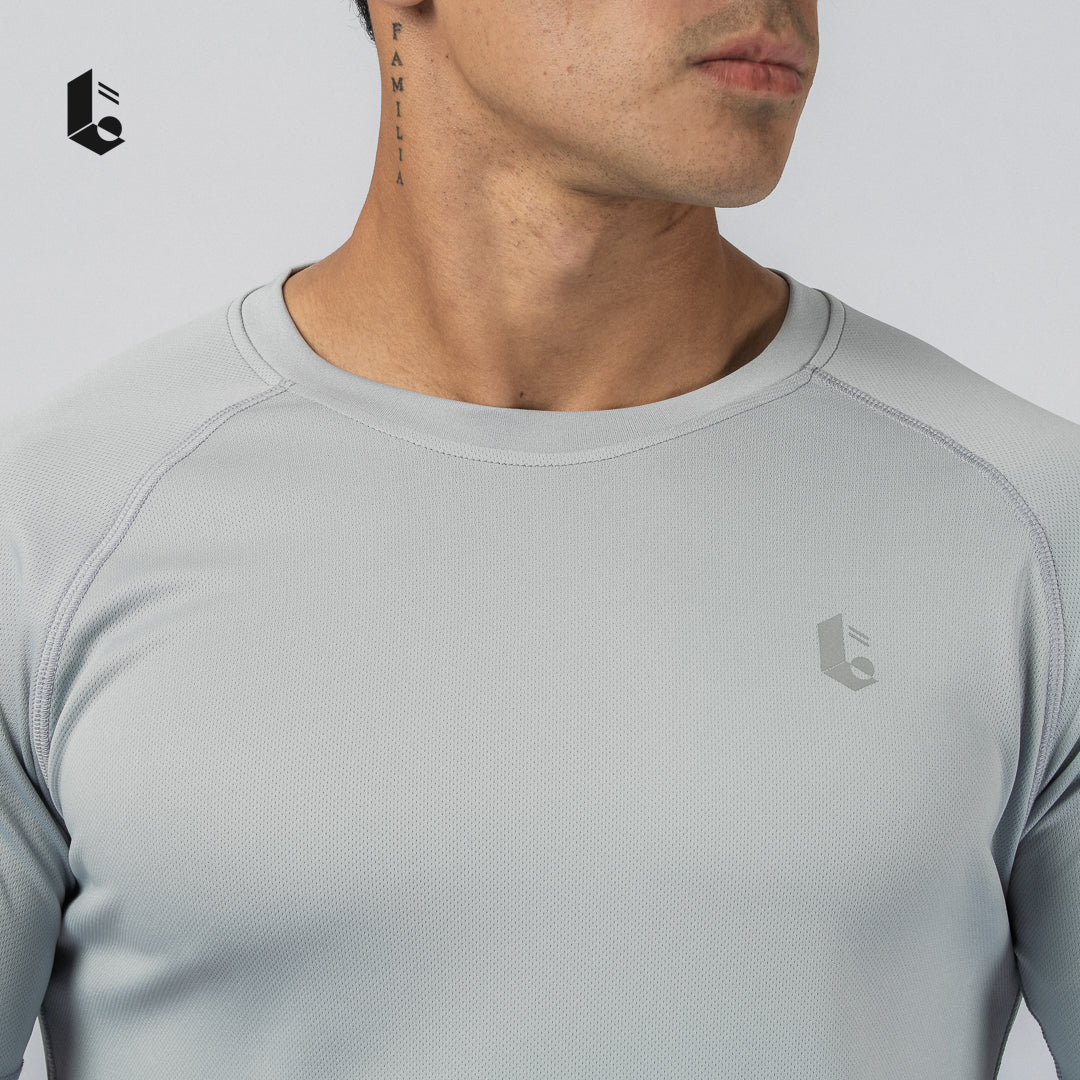 Locked In Performance Tee - Black/Dark Grey/Light Grey/Burgundy