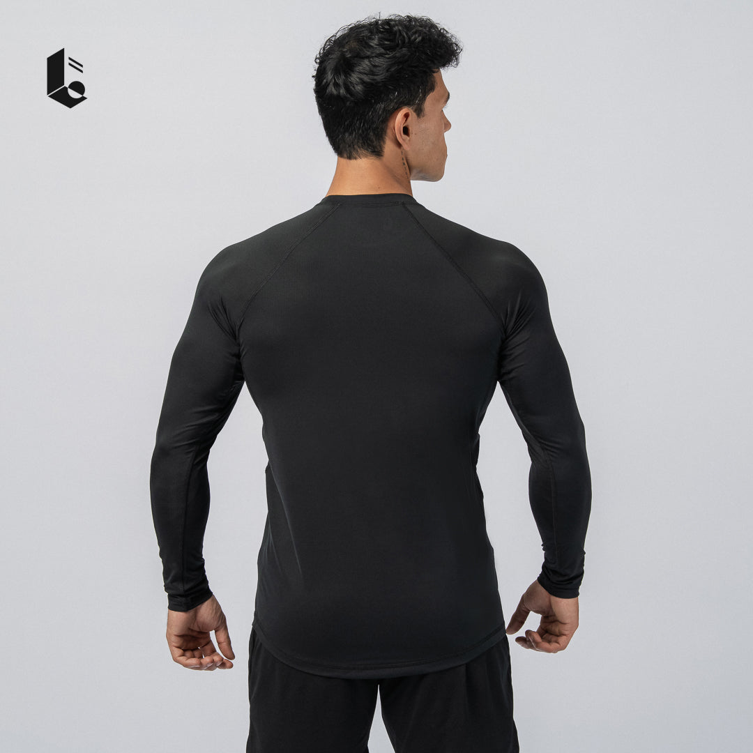 Essential Slim Fit Performance Long Sleeve - Black/Dark Grey/Steel Blue/Army