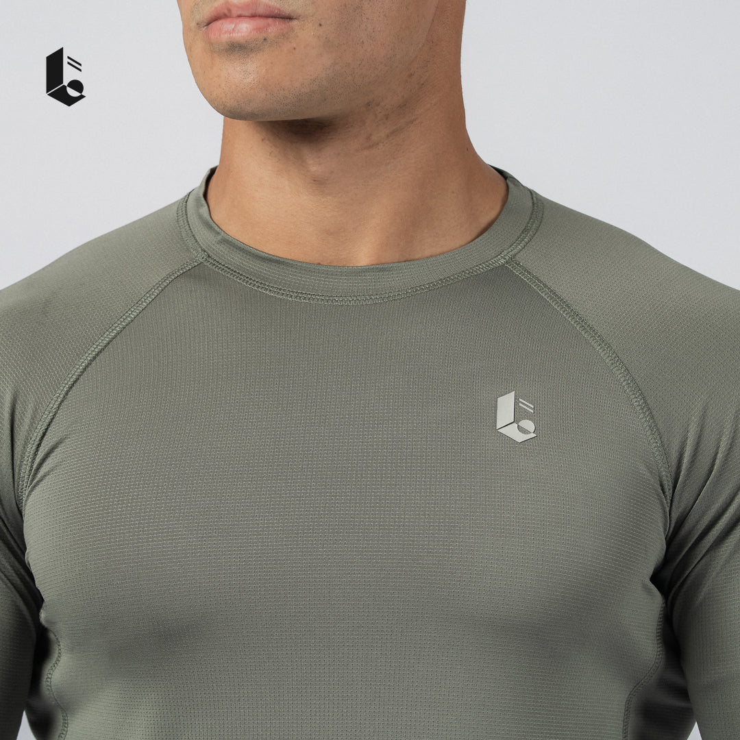 Essential Slim Fit Performance Long Sleeve - Black/Dark Grey/Steel Blue/Army