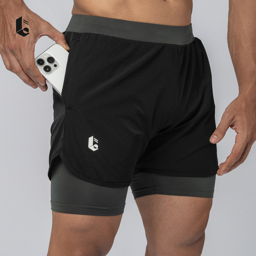 DualMotion Performance Short Pants - Black/Dark Grey/Light Grey/Burgundy/Khaky