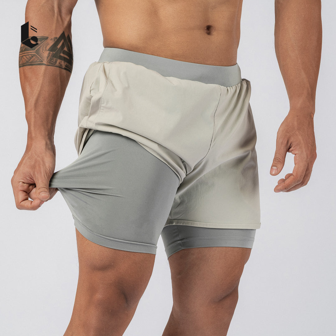DualMotion Performance Short Pants - Black/Dark Grey/Light Grey/Burgundy/Khaky