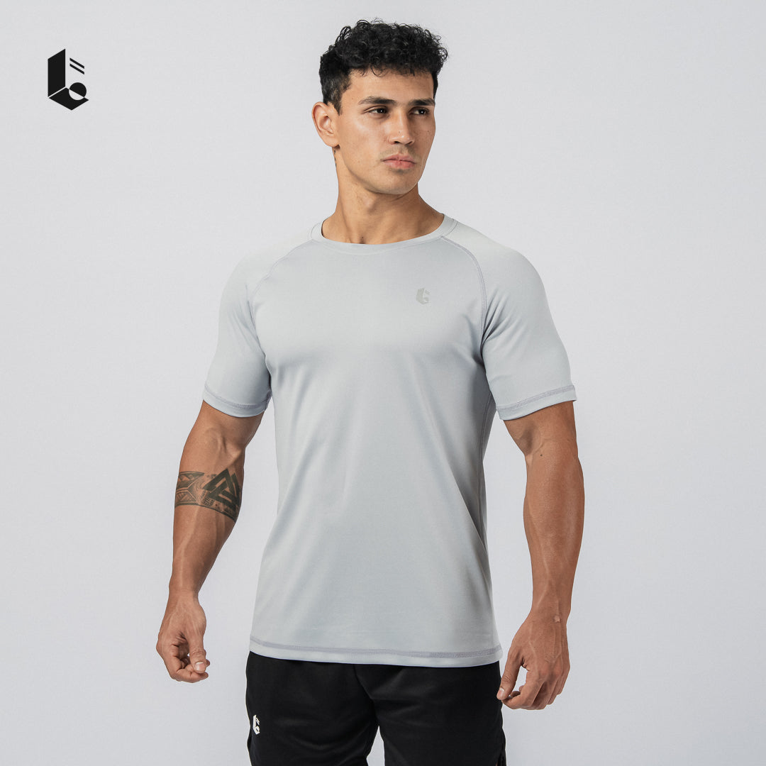 Locked In Performance Tee - Black/Dark Grey/Light Grey/Burgundy