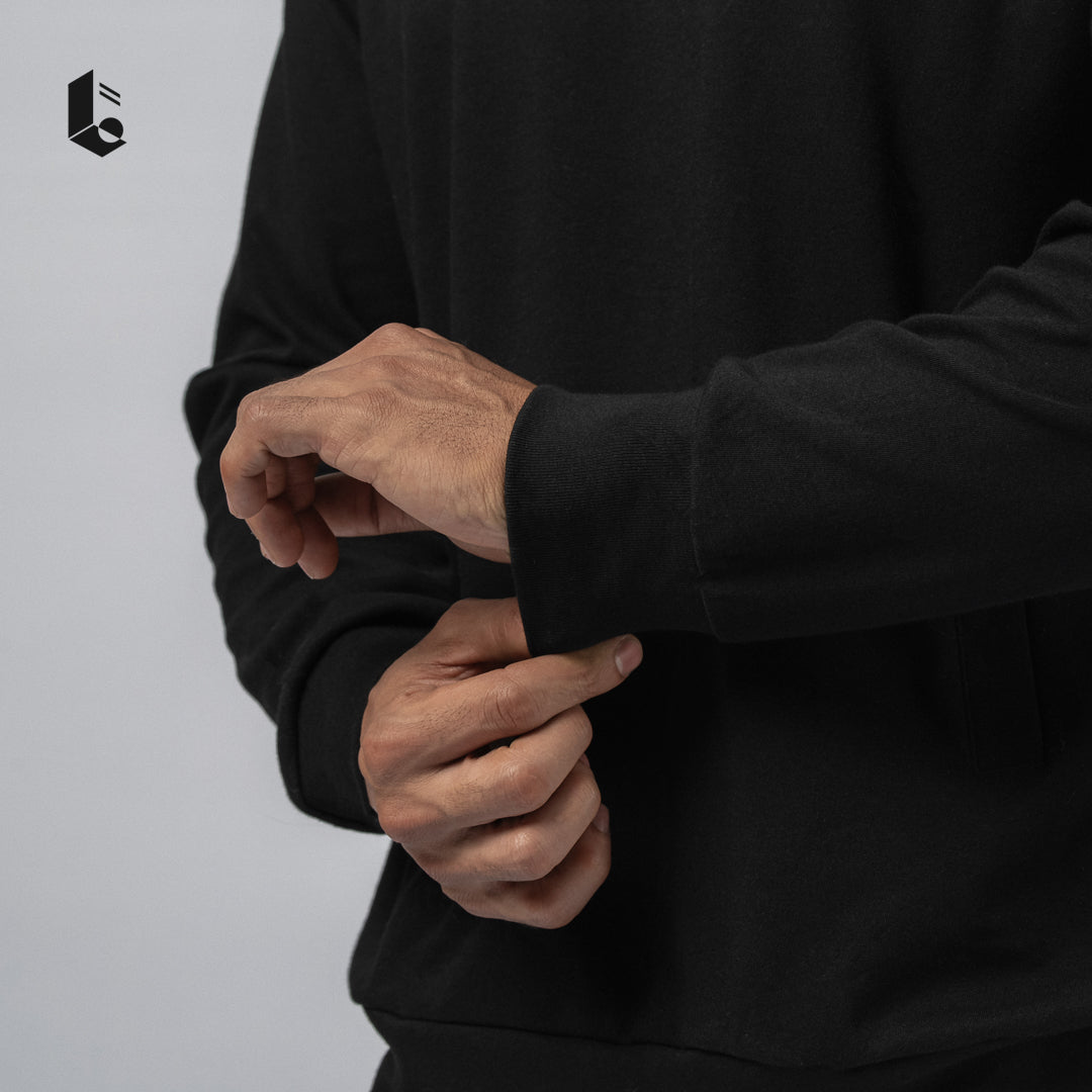 GrindHood Hoodie Oversize - Black/Dark Grey/White
