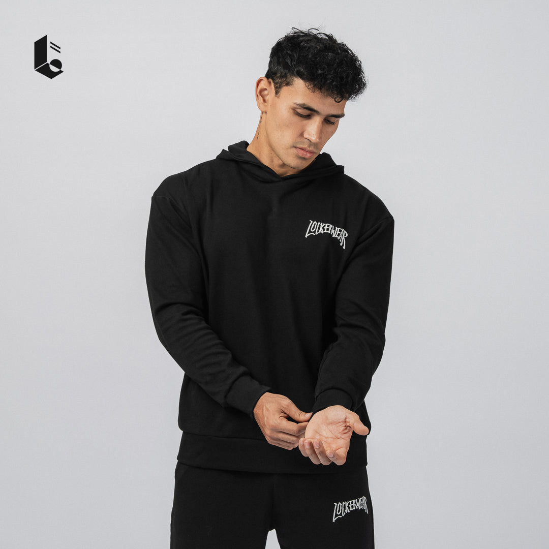 GrindHood Hoodie Oversize - Black/Dark Grey/White