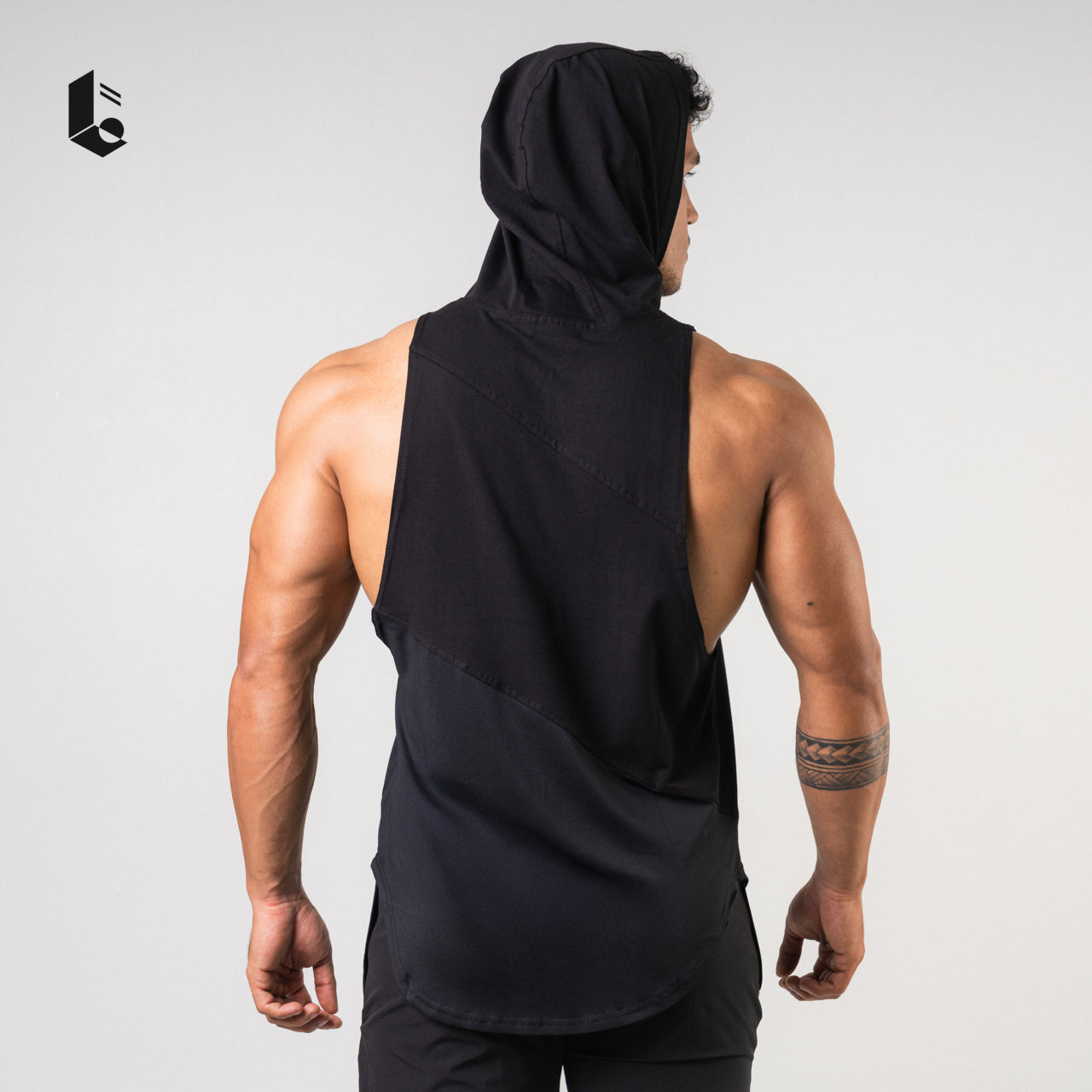 Polycotton Hoodie Low Cut - Monochrome
