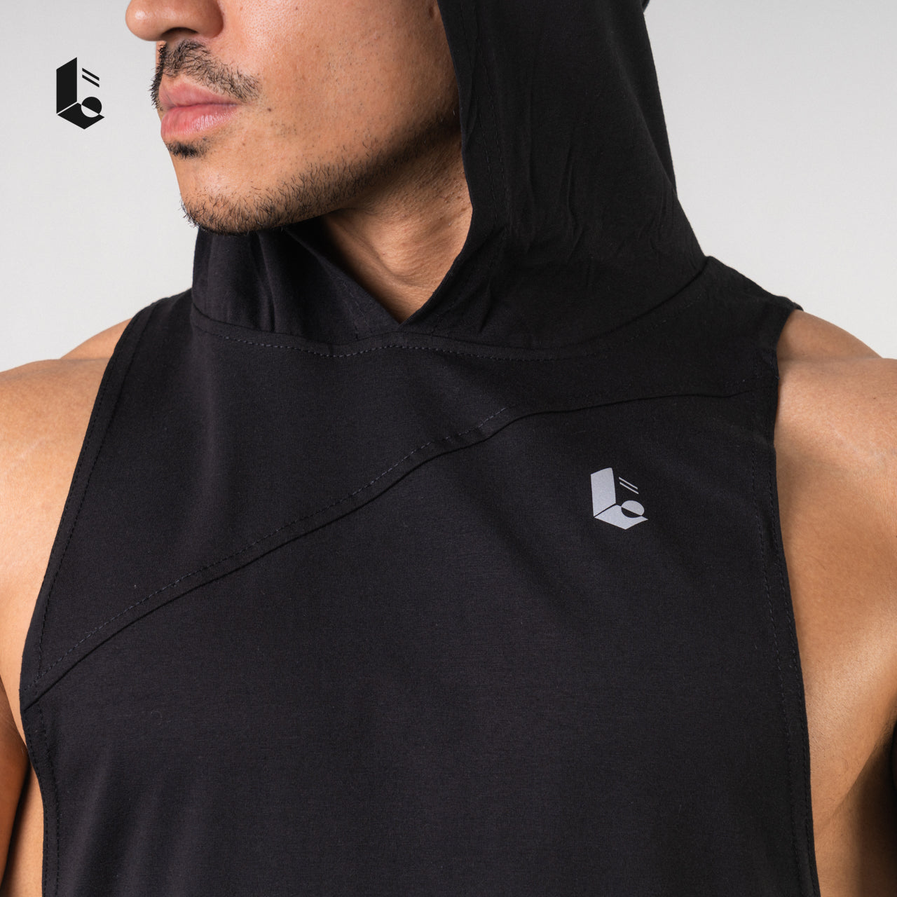 Polycotton Hoodie Low Cut - Monochrome