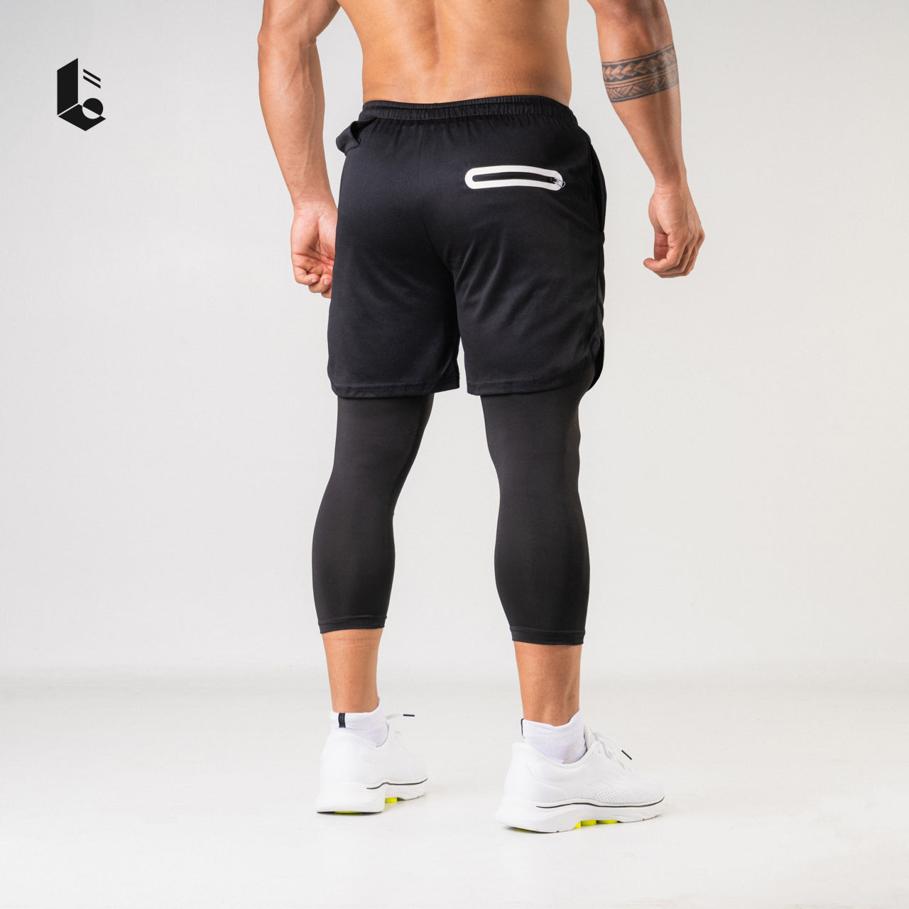 Tracka 2-In-1 Short / Long Legging - Light Grey/Dark Grey/Dark Green/White/Black