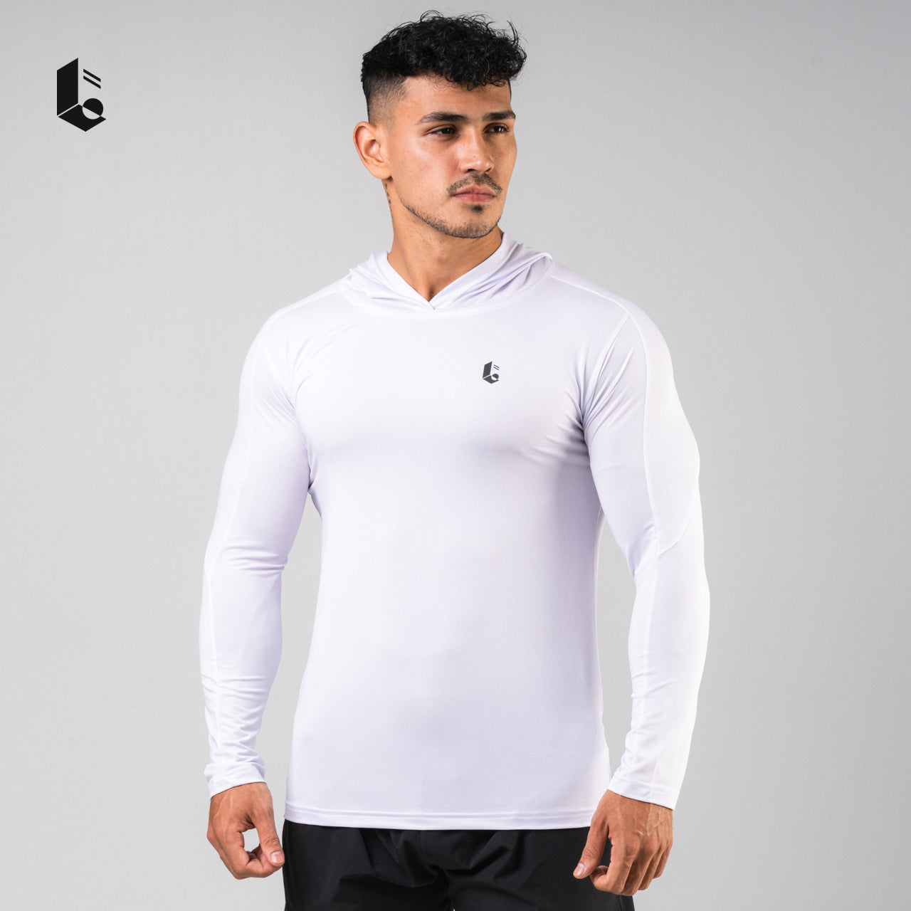 LightCool Hoodie Long Sleeve - Black/White/Navy/Dark Grey/Light Grey