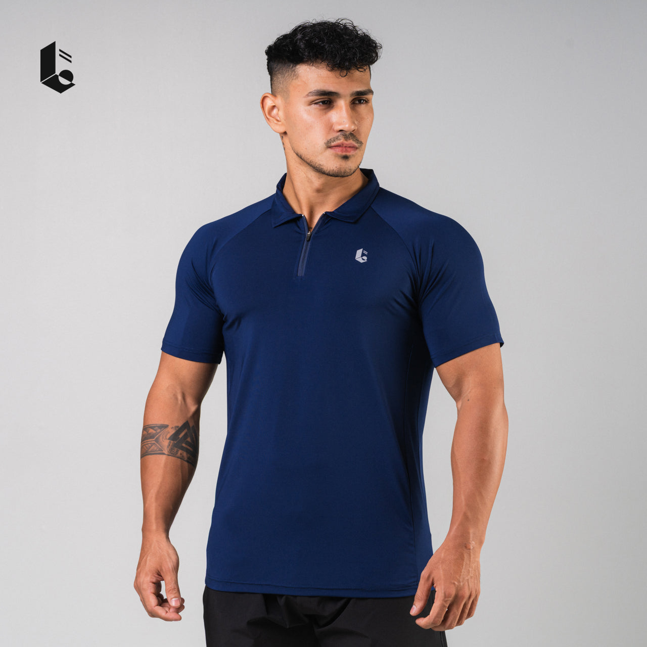 UltraStretch Polo Zipper Short Sleeve - Black/White/Light Grey/Dark Grey/Navy