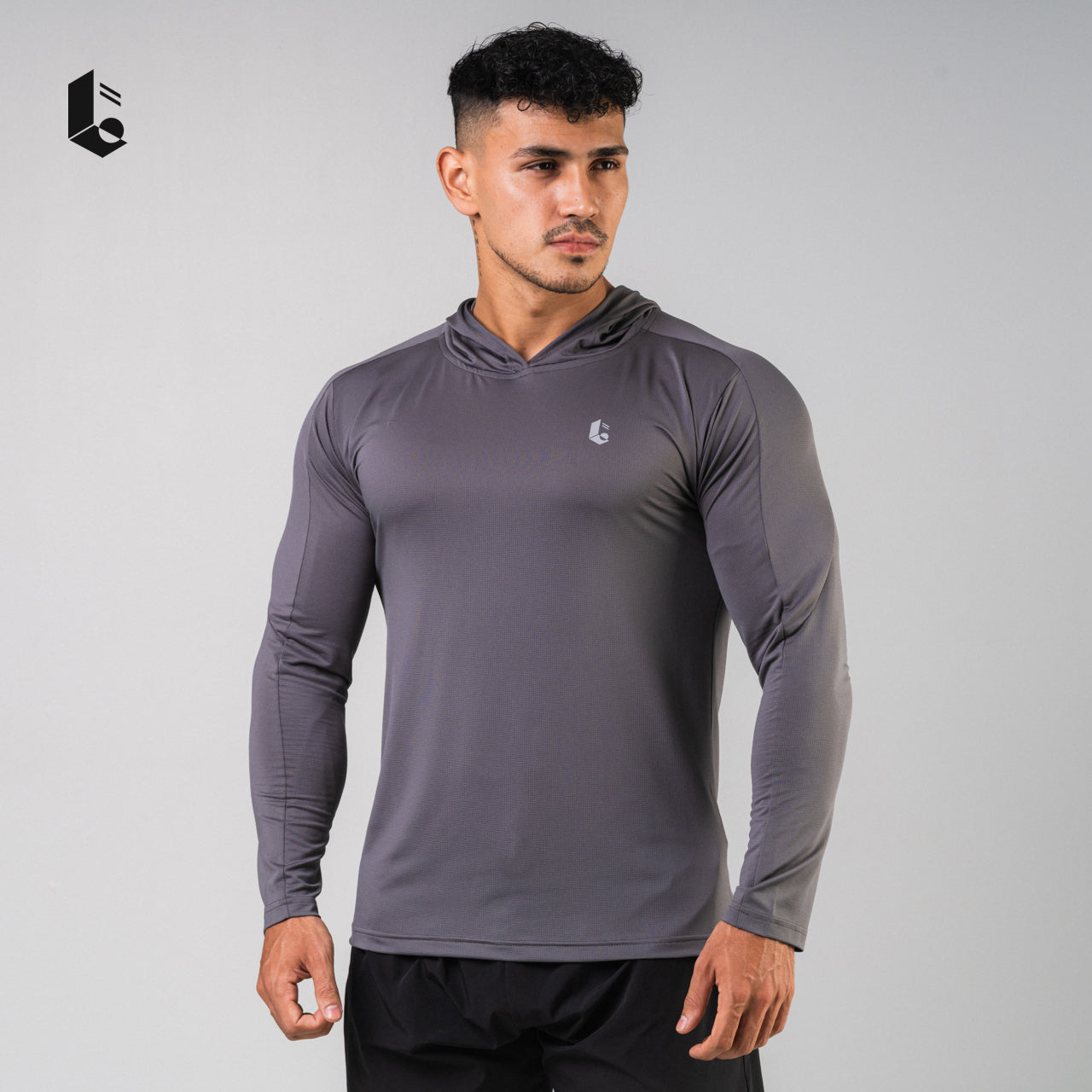 LightCool Hoodie Long Sleeve - Black/White/Navy/Dark Grey/Light Grey