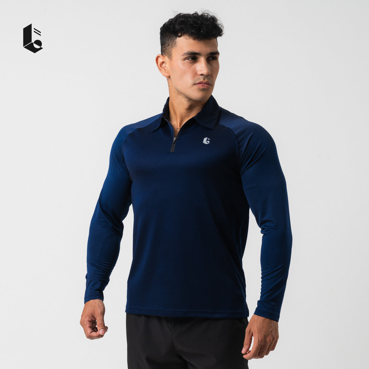 AeroLite Performance Polo Zipper Long Sleeve - Black/White/Light Grey/Dark Grey/Navy