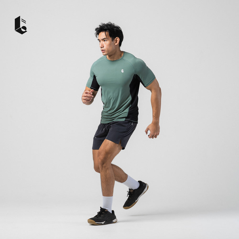 CoolPace Performance Tee - Dusty Teal/Dusty Rose/Ash Grey/Oat Beige