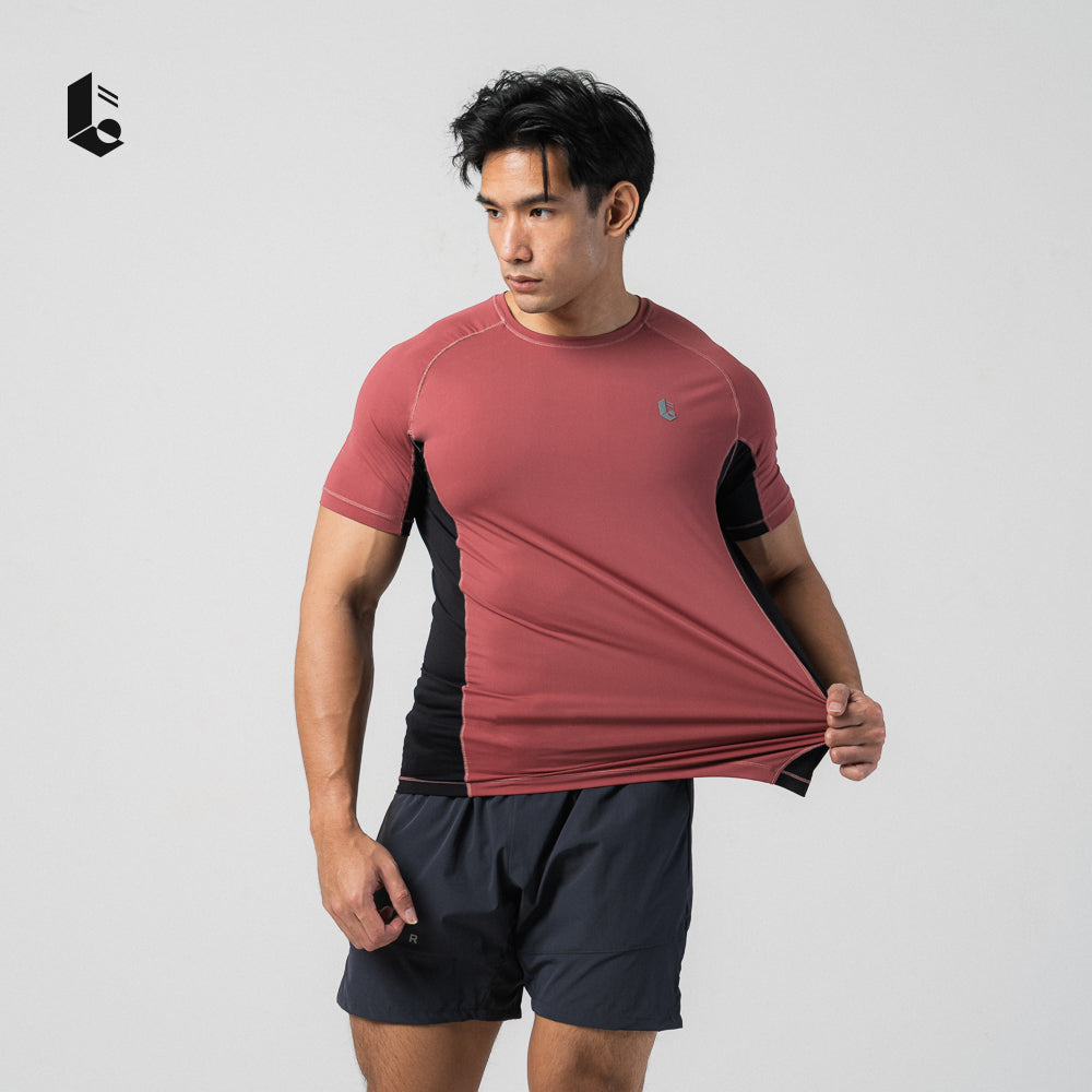 CoolPace Performance Tee - Dusty Teal/Dusty Rose/Ash Grey/Oat Beige